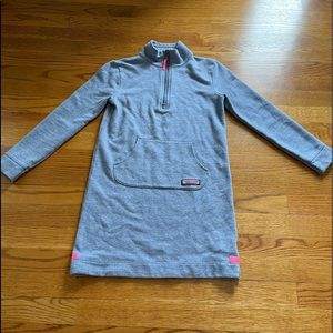 Girls Vineyard Vines Mixed-Media Sweatshirt Dress